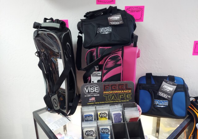 Bowling Bags on display