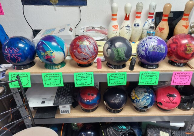 Bowling Balls on display